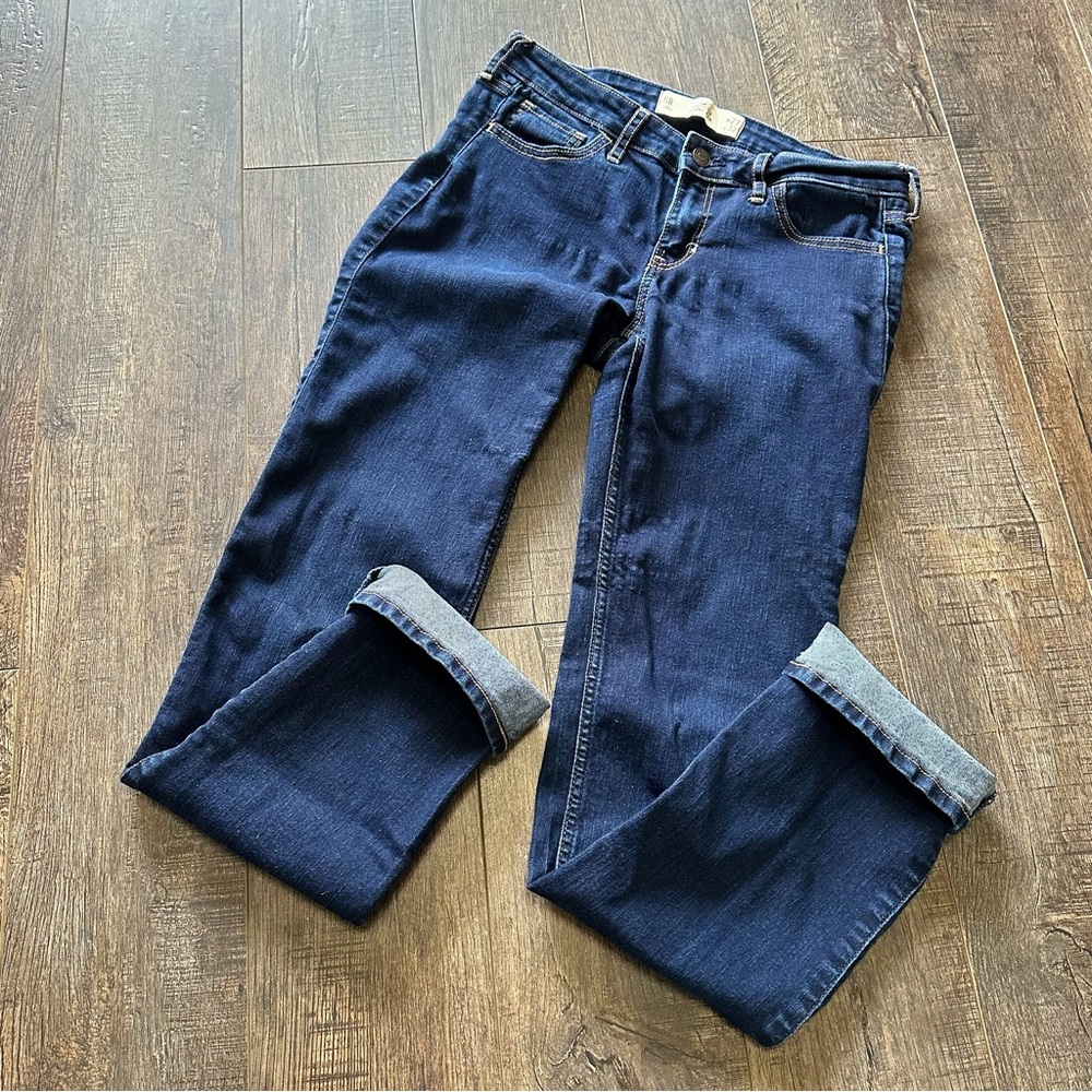 Hollister Womens Size 5 Regular Skinny Jean Waist 27 Stretchy Blue Jean